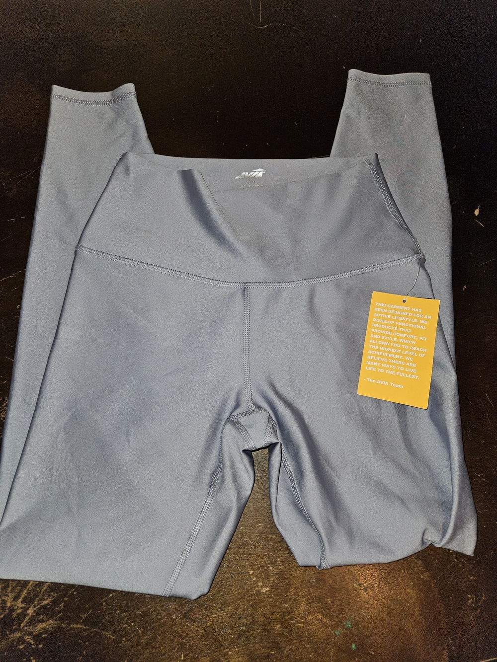 Active High-Waist Kids Leggings - Slate Blue